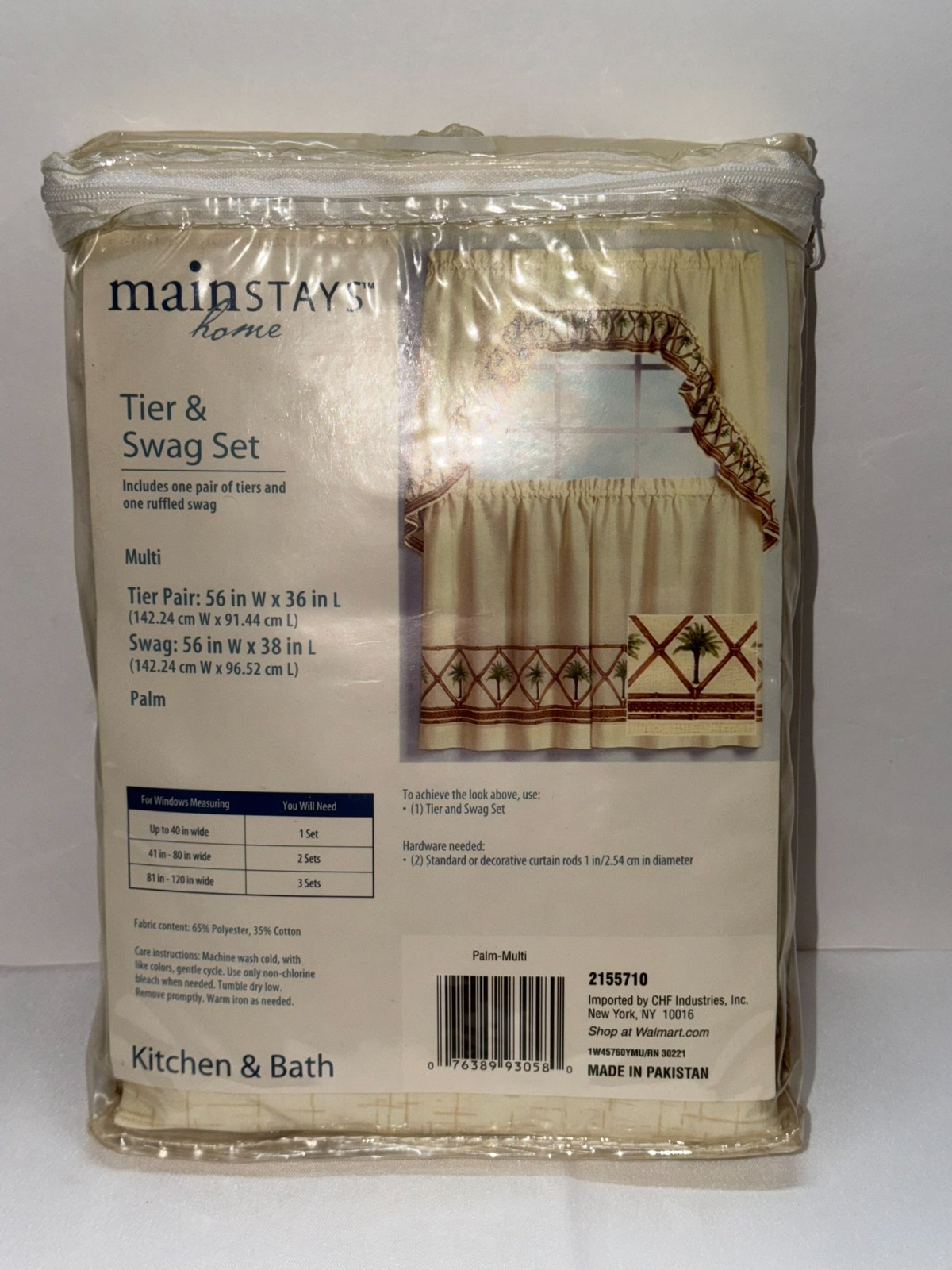 Mainstays Home Tier & Swag Set