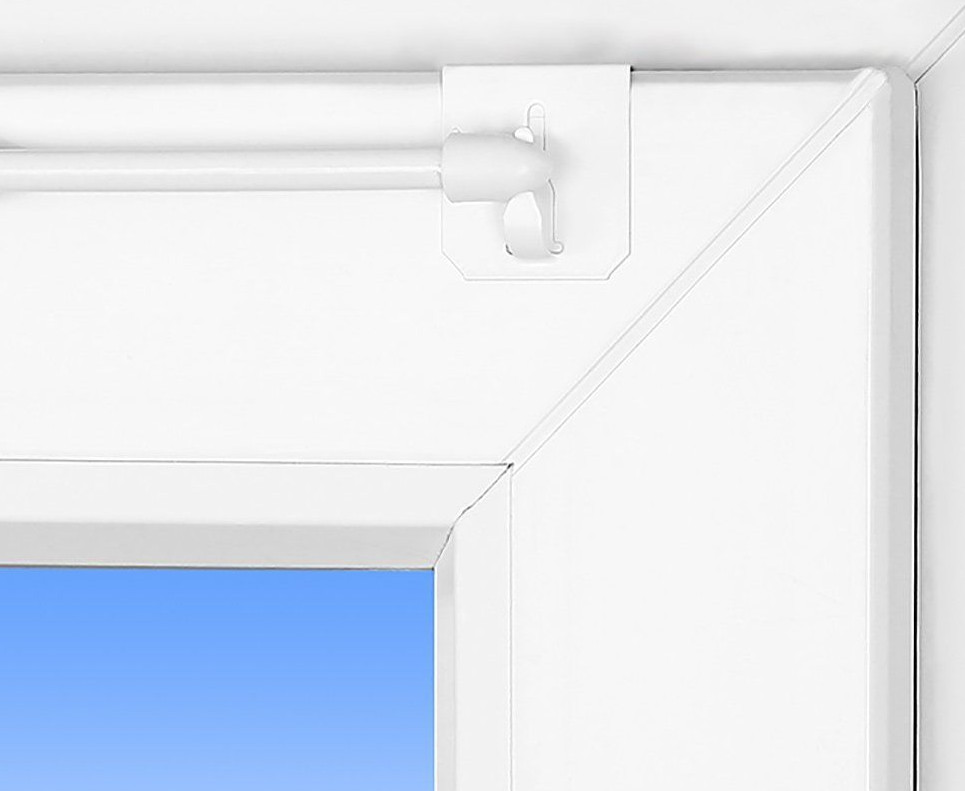Set curtain rod “extra” 80-120 cm extendable + holder for top and side