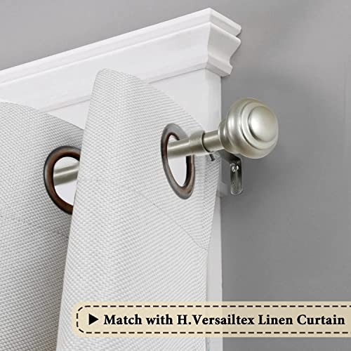 Window Curtain Rods for Windows 28 to 48 Inches Adjustable 28″-48″ Nickel