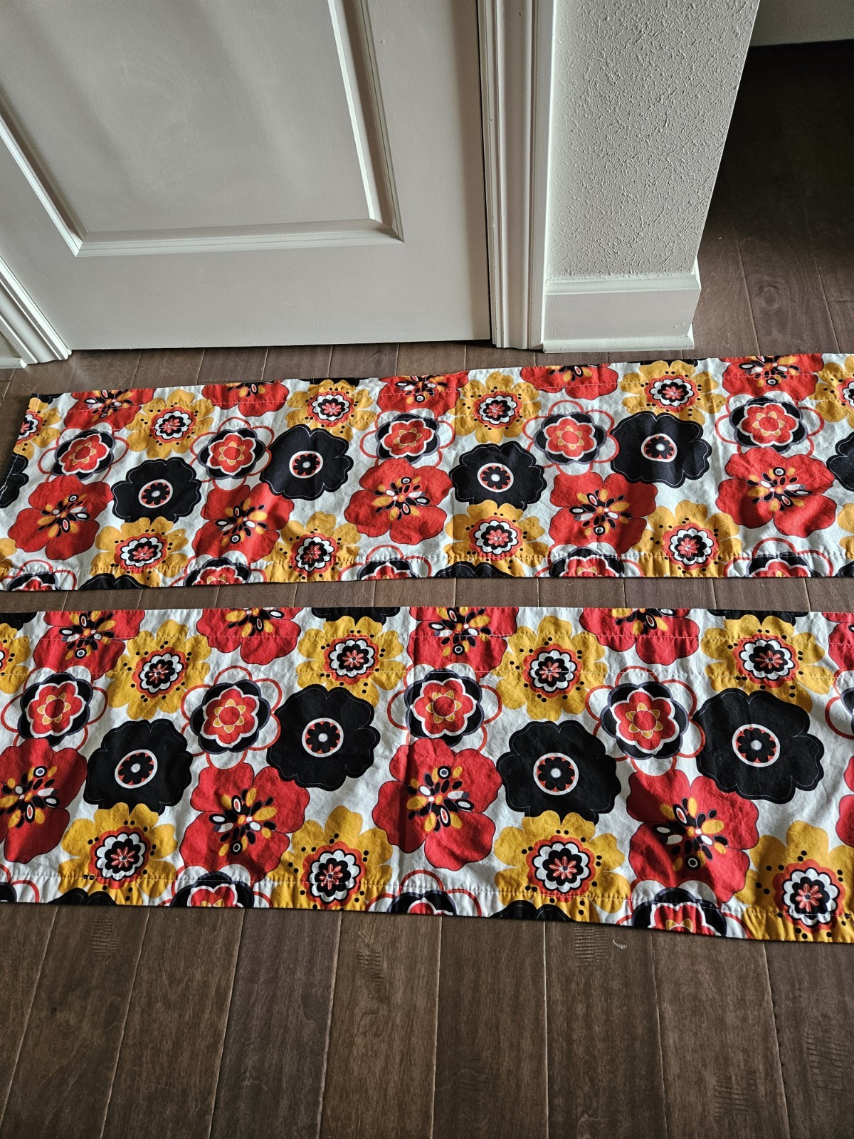 Pair Of Floral Handmade Valances
