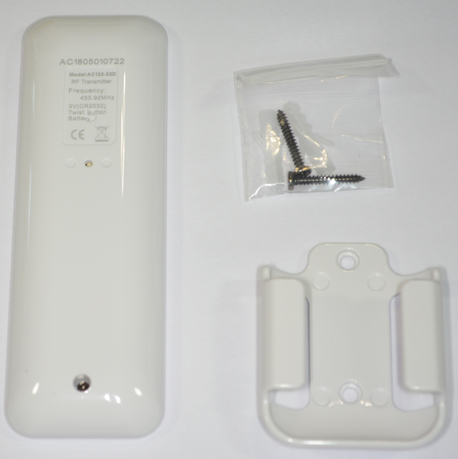 A-OK AC123-06 Roller Shade Motor Remote Control – White – 6 Channel