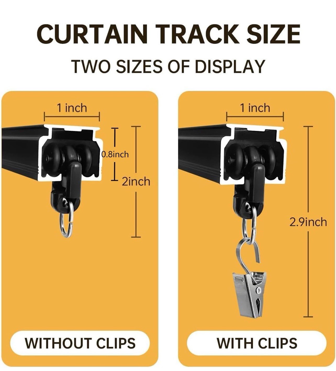 Ceiling Curtain Track Ceiling and Wall Mounted Heavy-Duty Curtains Rails 6ft.