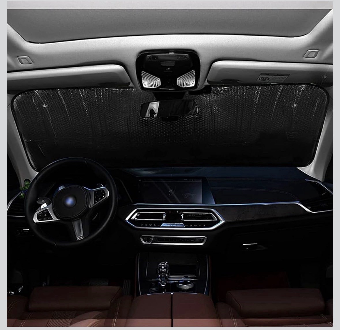 Front Windshield Sun Shade Starry Night Over The Rhone Folding Sun,Starry M Size