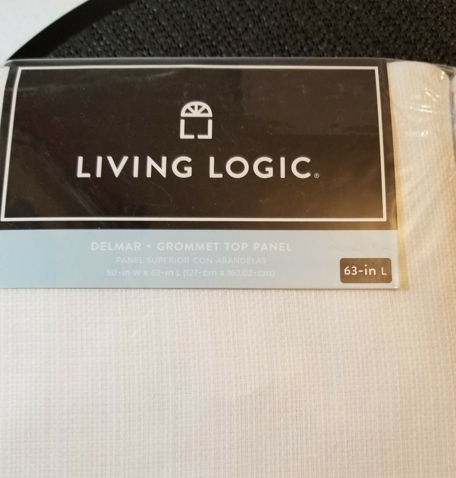 🔴 1-White 63in. Length/50in wide Grommet Curtain.NEW. Poly/cotton. Washable.