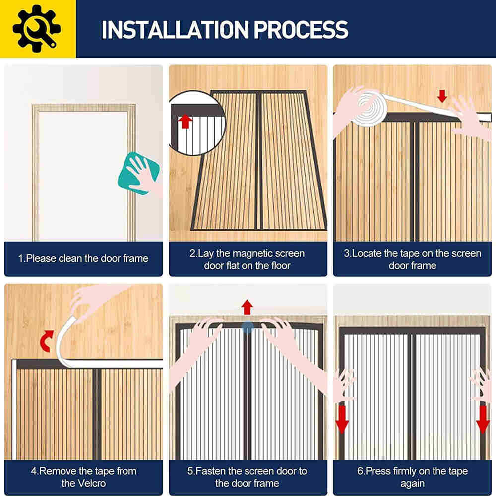 99 Sizes Magnetic Screen Door Net Mosquito Fly Insect Mesh Guard Curtain NEW US