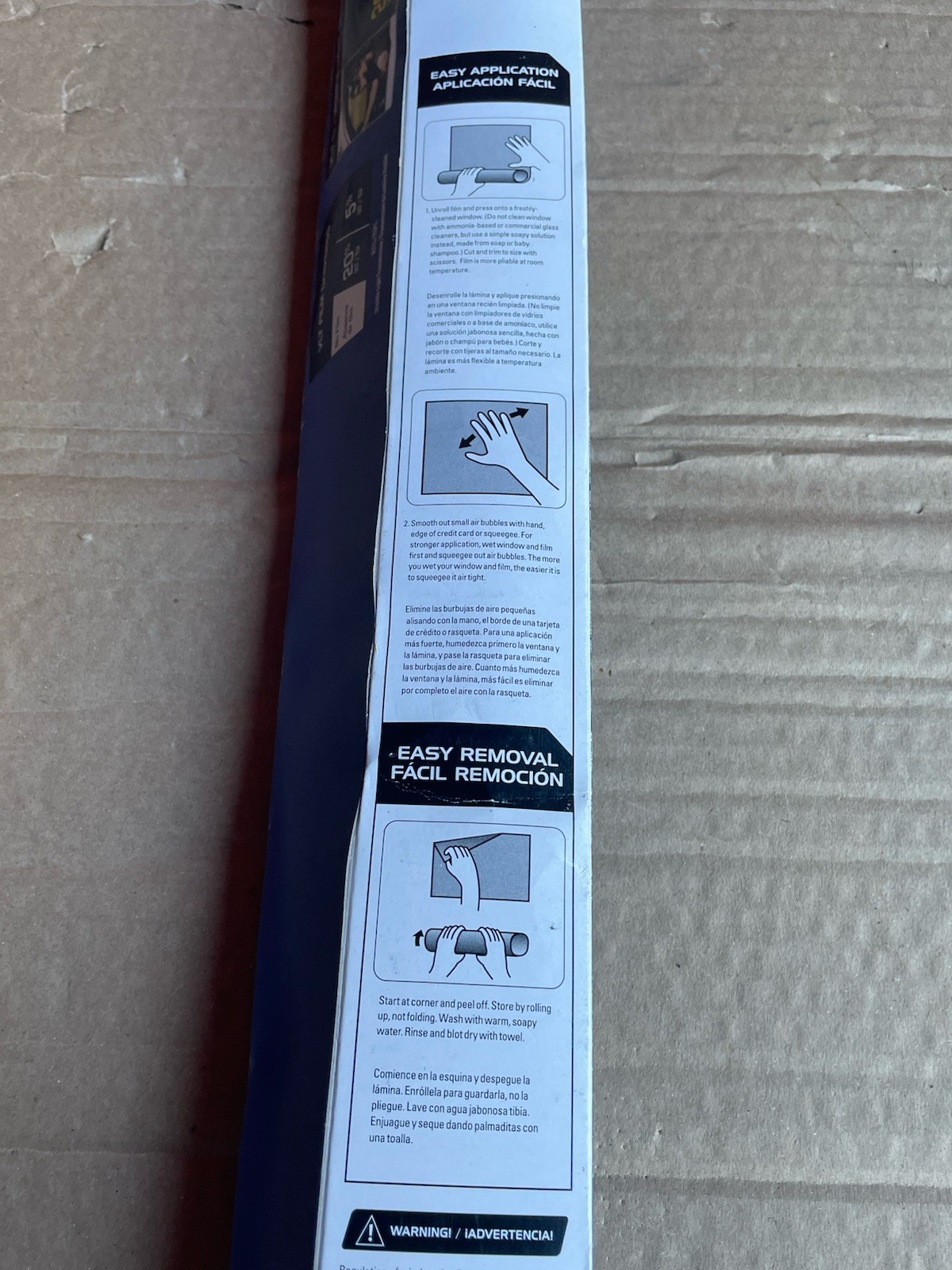 Black Magic Insta-Cling 5% VLT Tinted Car Window Privacy Film (Damaged Box)
