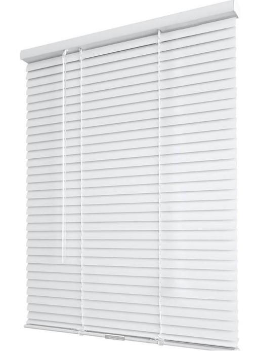 White Cordless Blackout 1″ Vinyl Mini Blind for Window or Door 35″W x 72″L