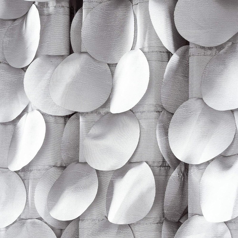 Textured Light Filtering Valance Curtain 3D Circle Design Window Decor New