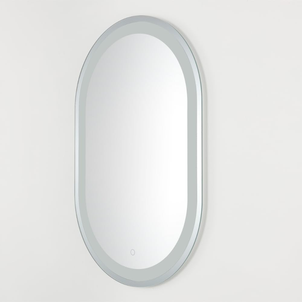 Crosby Oval LED Wall Mirror with Touch Switch for Bedroom & Living Room