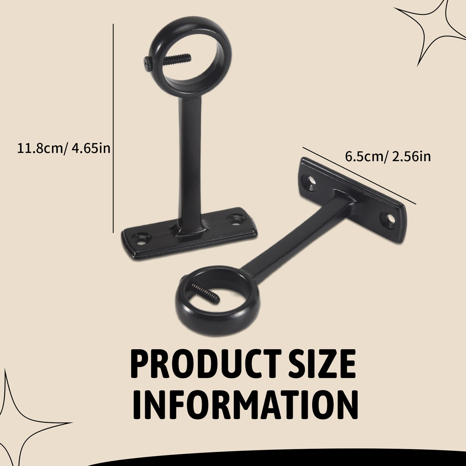 Ceiling Mounted Curtain Rod Brackets, Heavy Duty Ceiling Bracket for 1 Inch4923