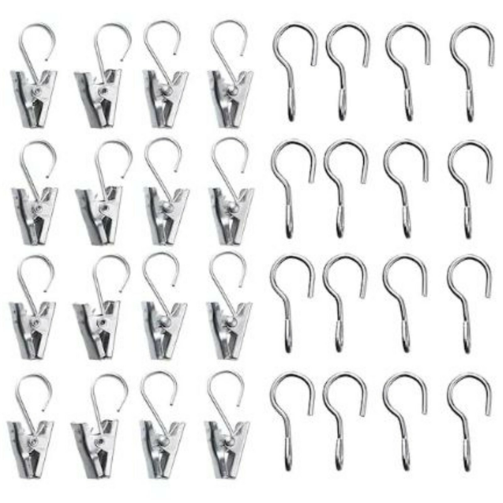 IKEA RIKTIG WINDOW TREATMENT HARDWARE / CURTAIN HANGING HOOKS with CLIPS / 24