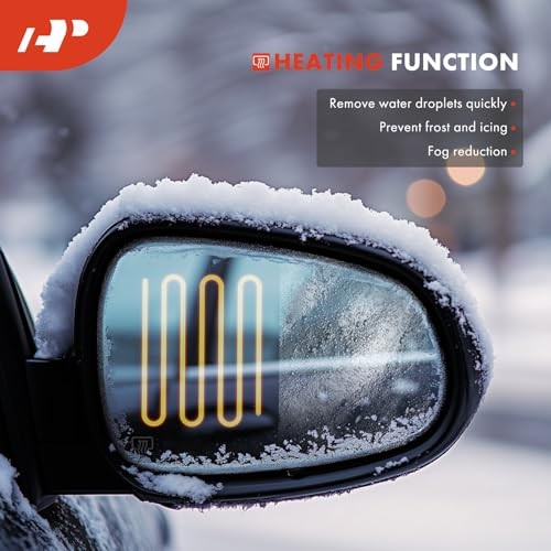 2-PC Driver and Passenger Side Heated Mirror Glass with Backing Plate