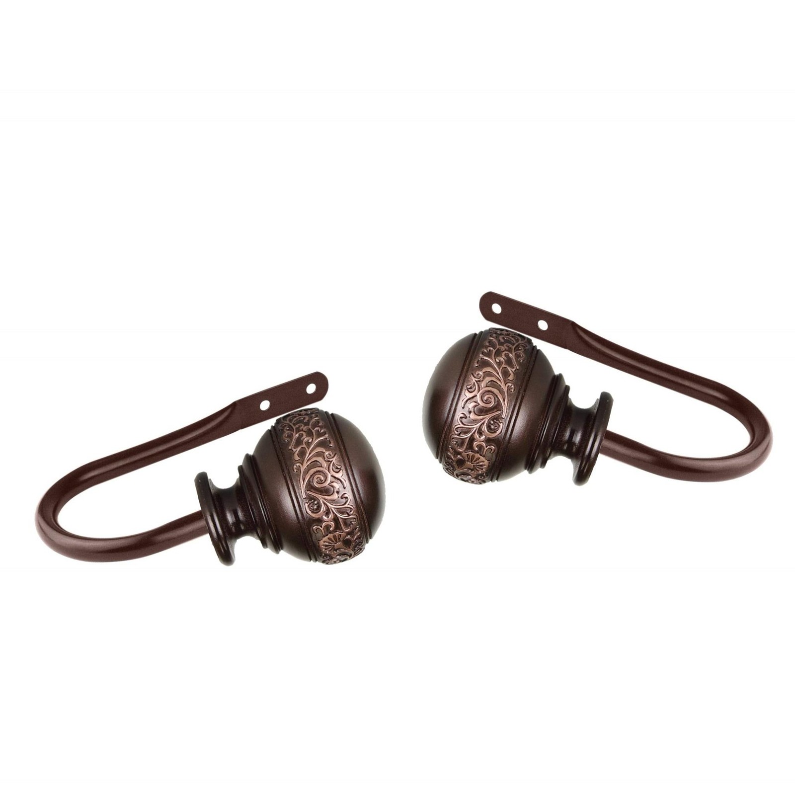 InStyleDesign Nadine Curtain Holdback Pair – n/a Cocoa Brass Finish
