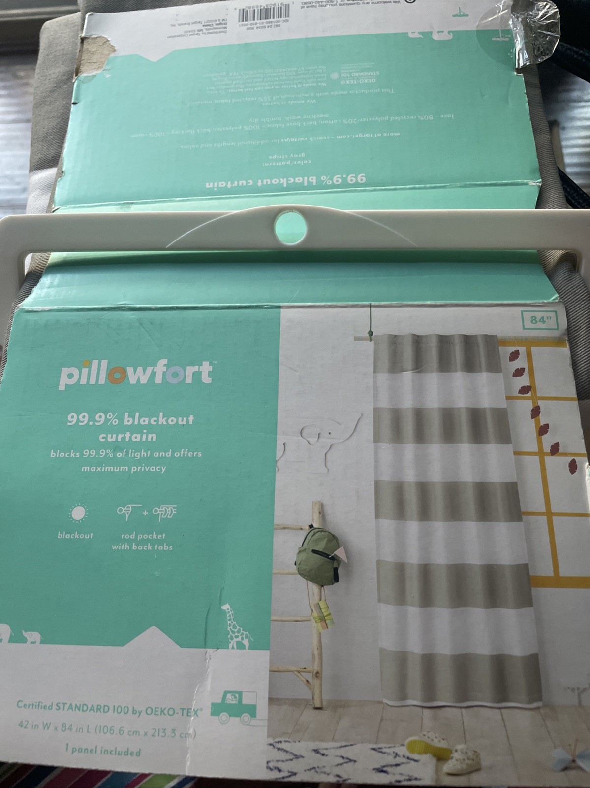 Pillowfort White & Colorful Dots Blackout & Lined Curtain Panel 42″ x 84″ NWOT