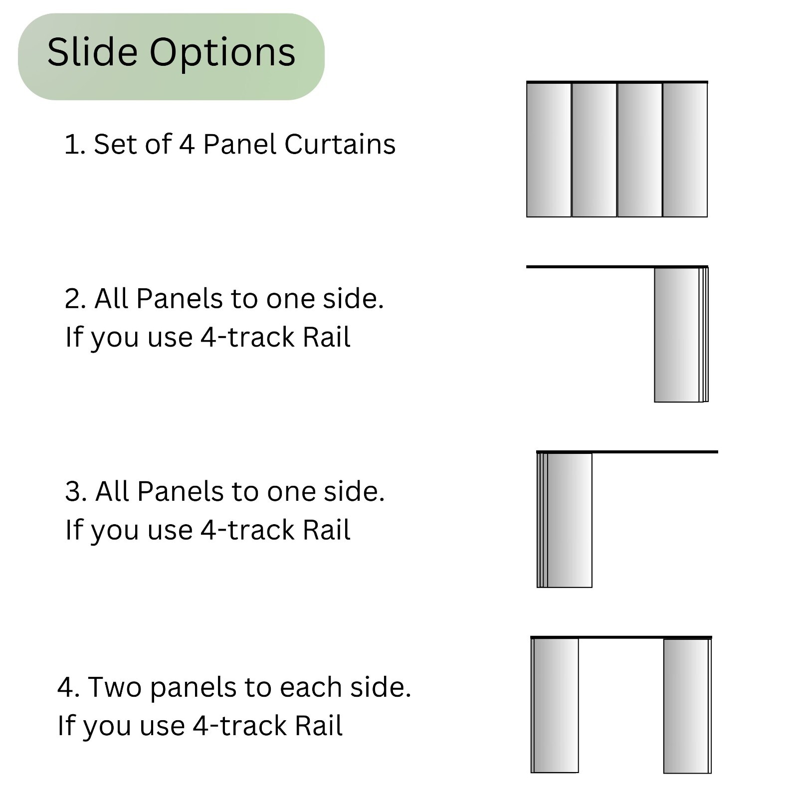 Sliding Panel Curtain for Sliding Glass Door, any sizes – Light Gray Abstraction