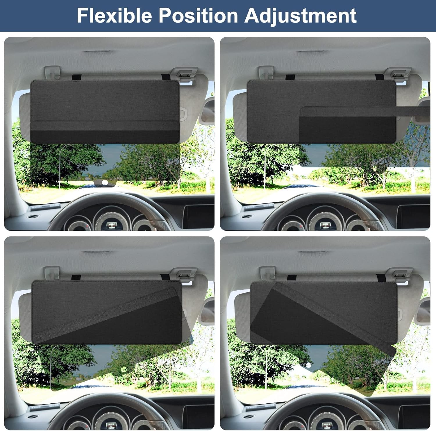 Car Sun Visor Extender Magnetic Polarized Anti Glare Sun Blocker Safe Driving