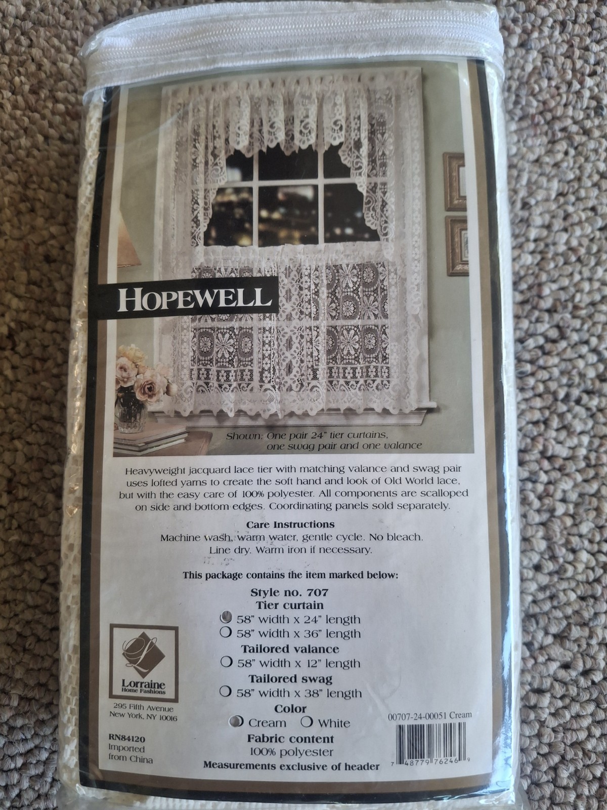 Lorraine Brand Lace Curtains “HOPEWELL” Pattern