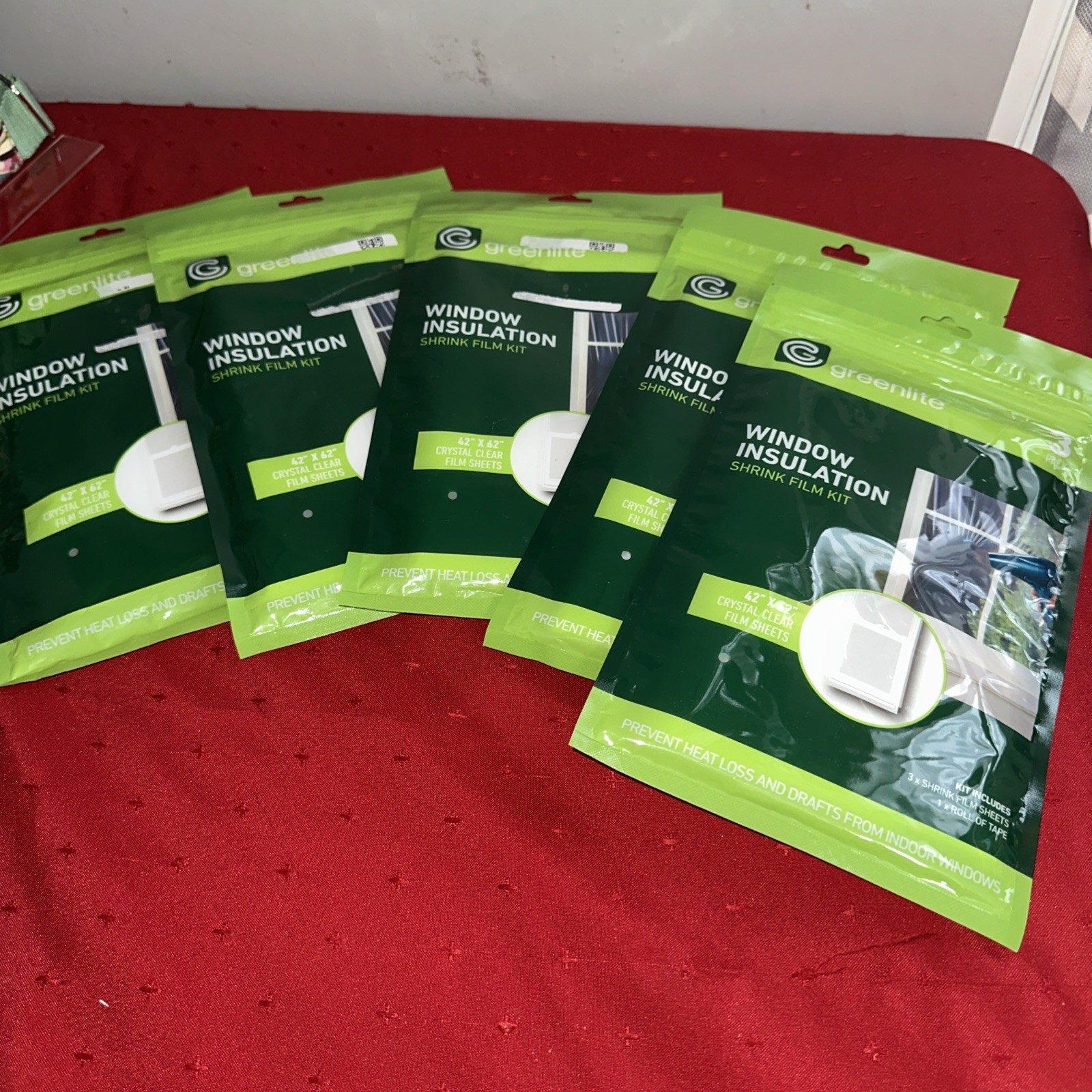 Greenlite Kit 3 Window Crystal Clear Film Sheets 62” X 42”