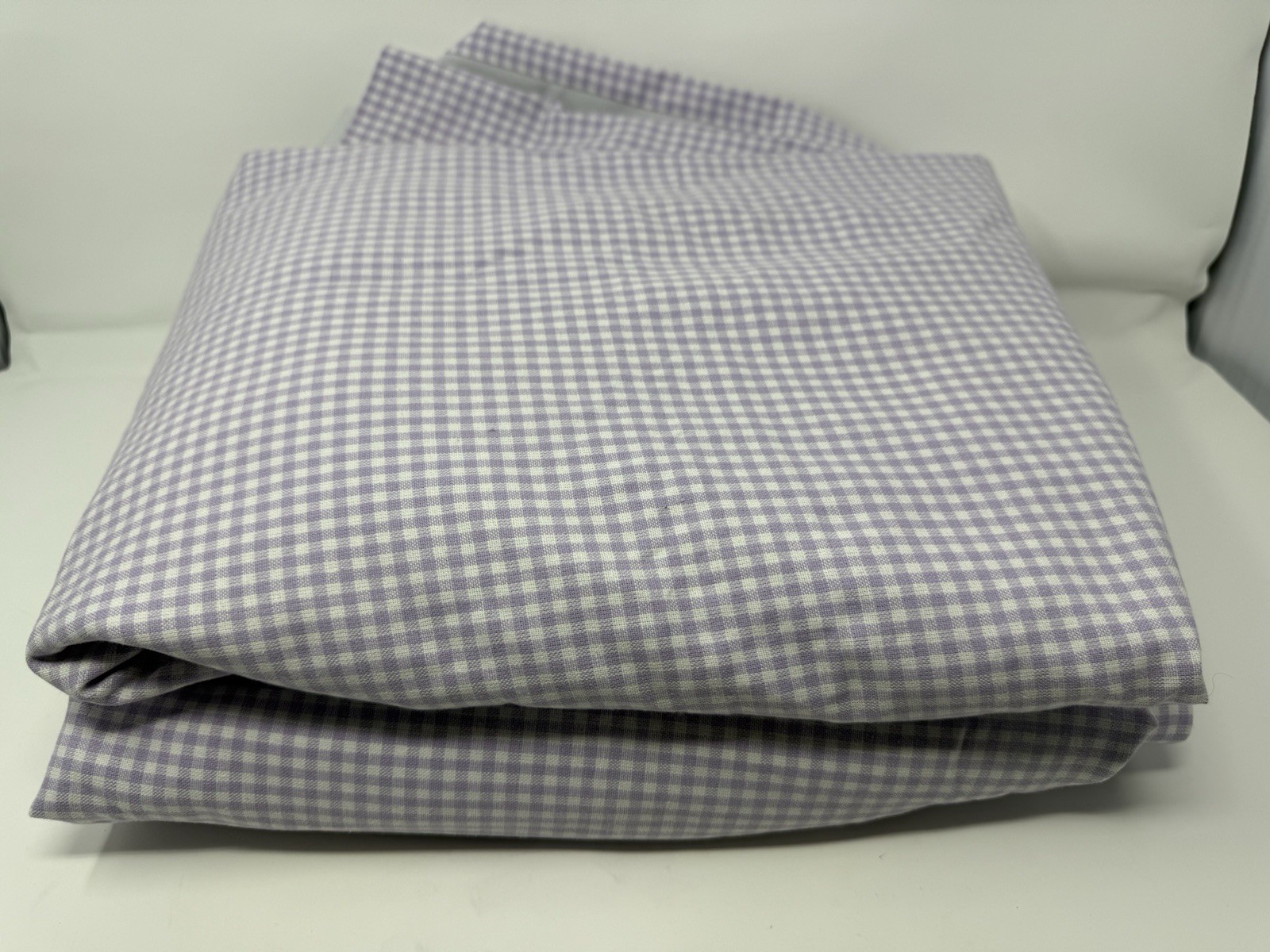 Pottery Barn Kids Gingham Lavender Purple Plaid Window Curtains 2 Panels 44×96