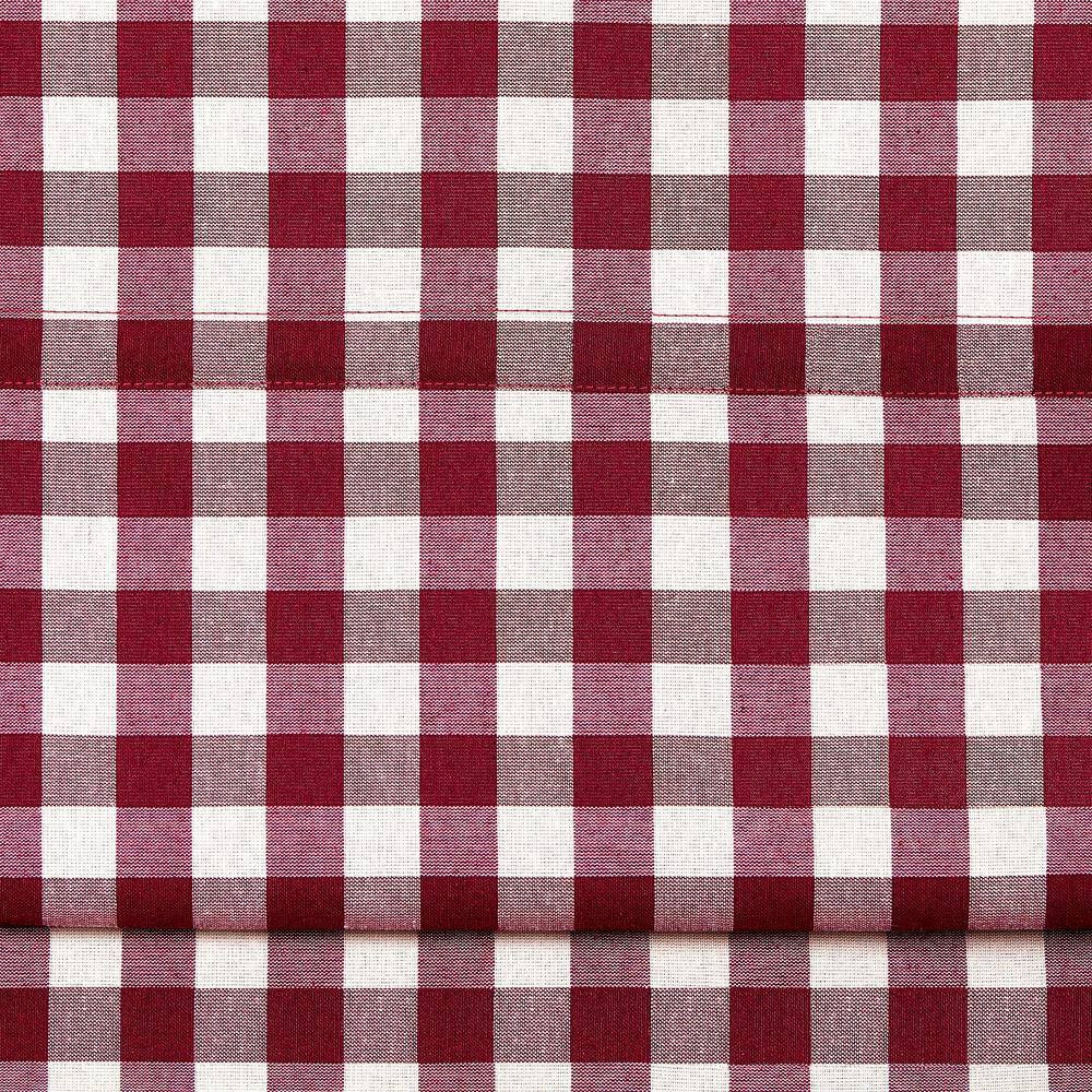 Burgundy Cordless Light Filtering Pleated Polyester Roman Shades 33 In. W X 64 I