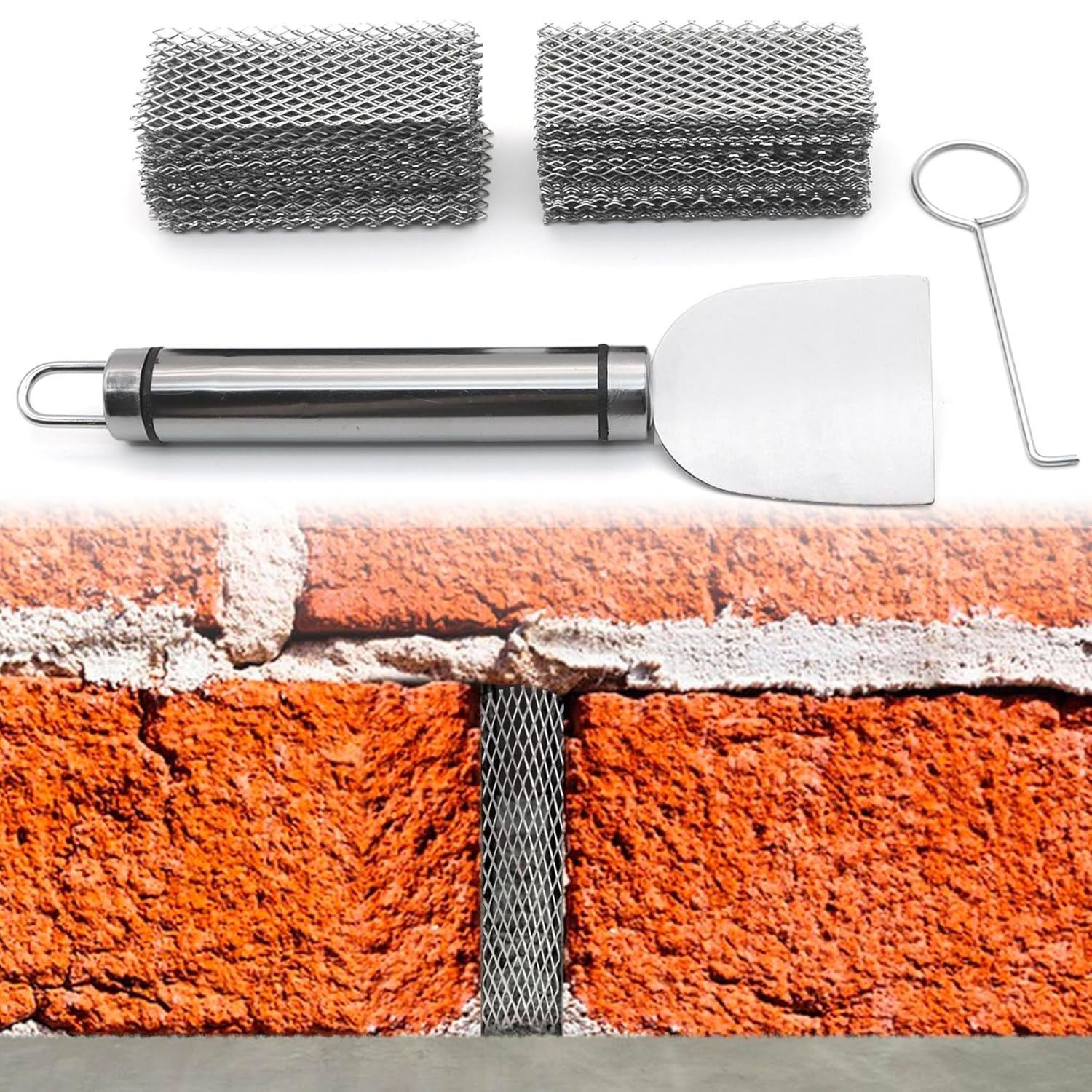 Stainless Steel Brick Weep Hole Covers for Brick Walls – 100 Pack Diamond Hole B