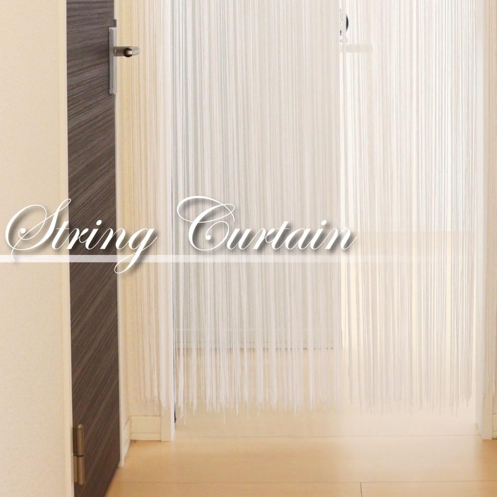 String Curtain Thread Screen White 90×210cm Japan