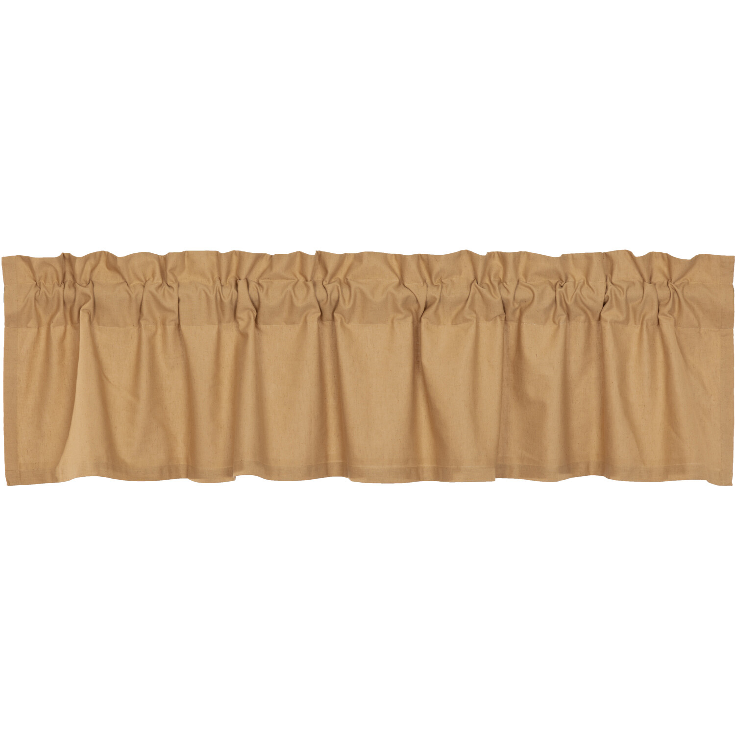 New Primitive Farmhouse PLAIN TAN FLAX GRAIN SACK VALANCE Curtain Topper 72″W