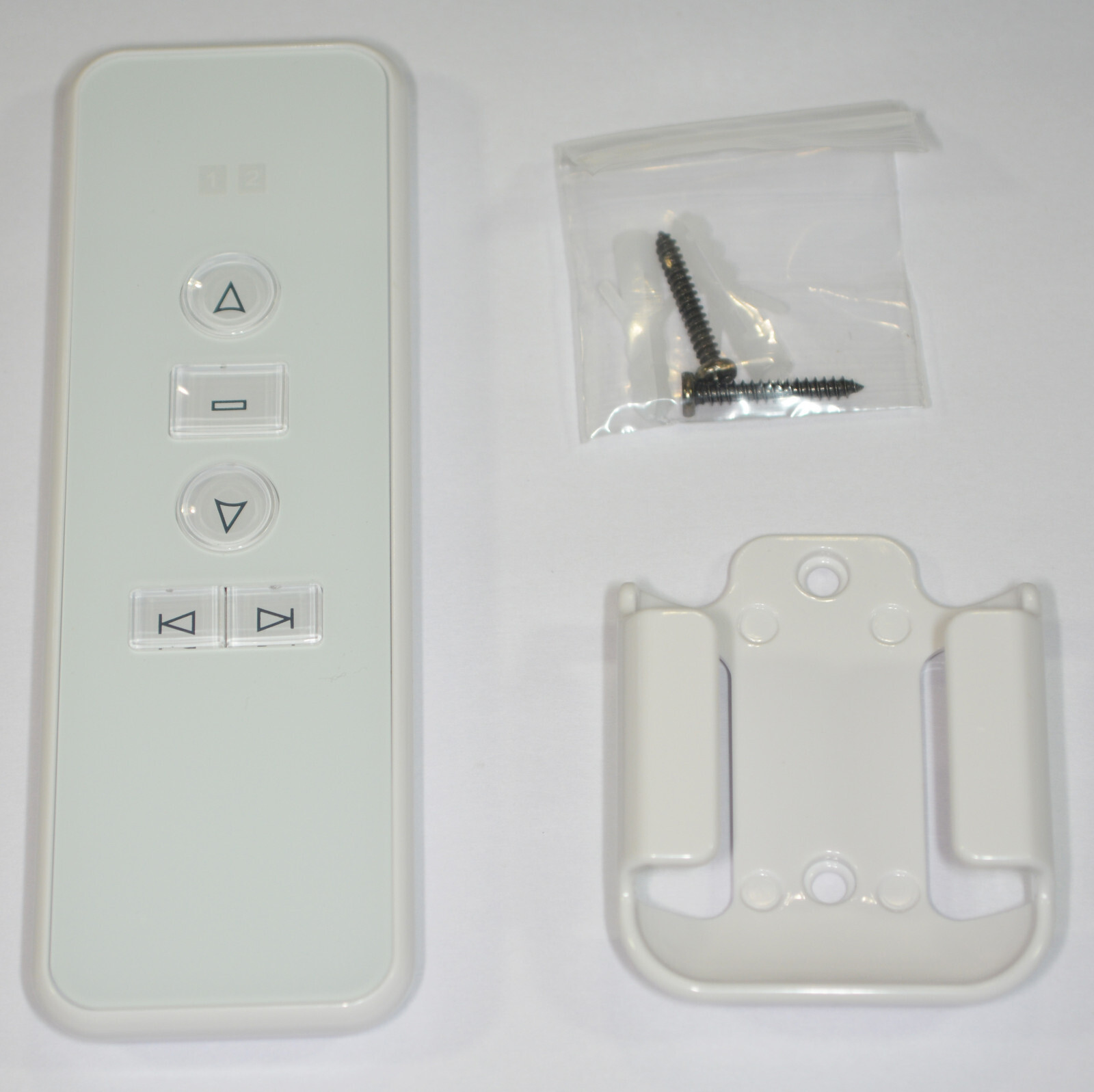 A-OK AC123-02 Roller Shade Motor Remote Control – White – 2 Channel