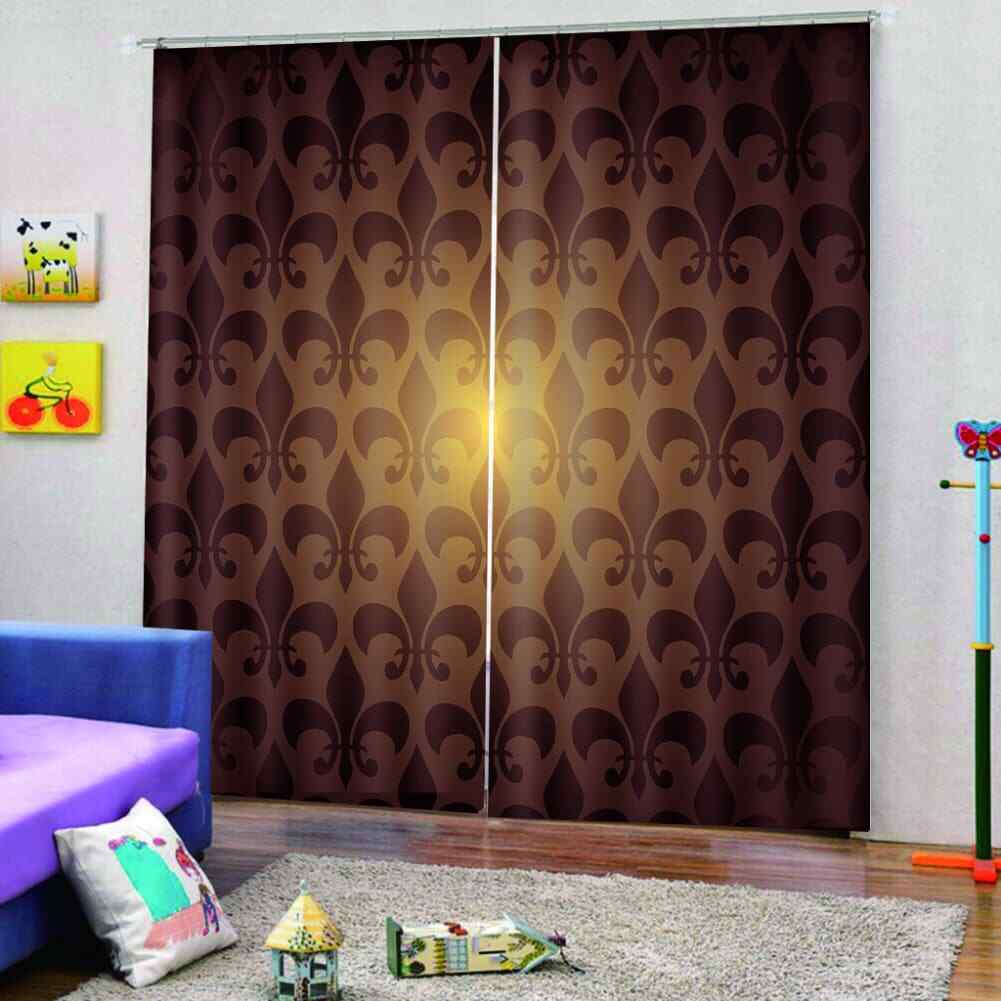 Weak but super powerful radiance Printing 3D Blockout Curtains Fabric Window