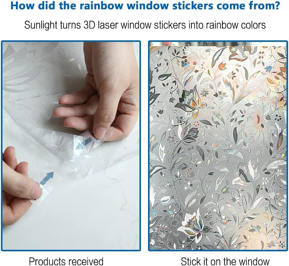 Window Privacy Film, Frosted Removable Glass 17.5" x 78.7", White