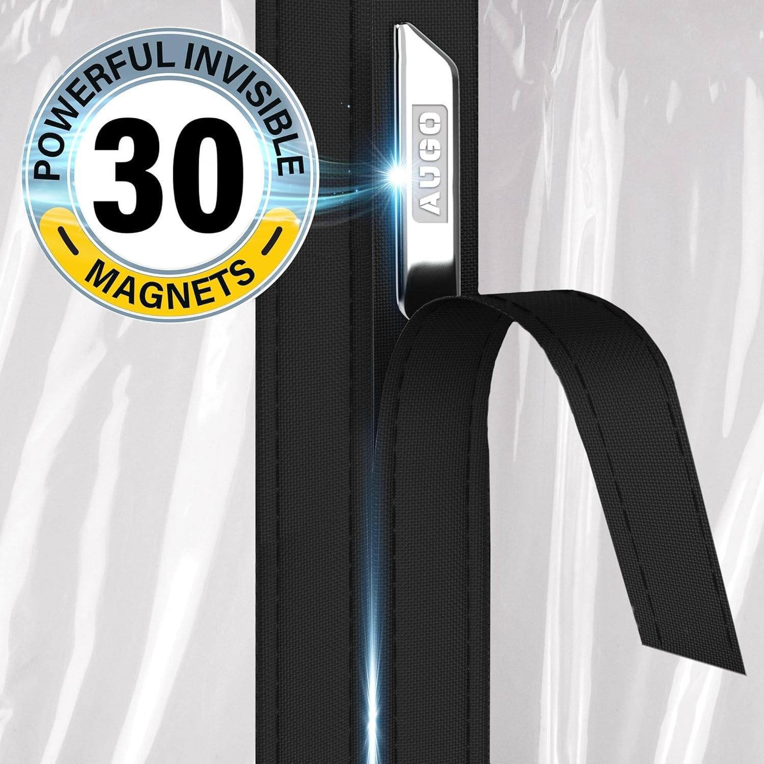 Magnetic Thermal Insulated Door Curtain – Transparent EVA Door Cover for Wint…