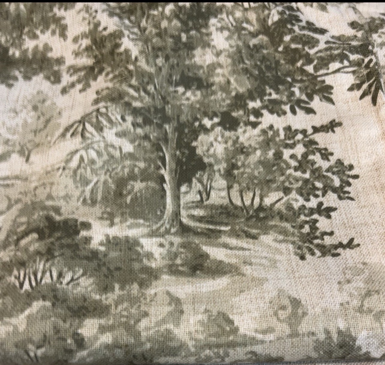 Greenwood Forest Set of 4 Toile Curtain Panels 37″x84″ Loden Green