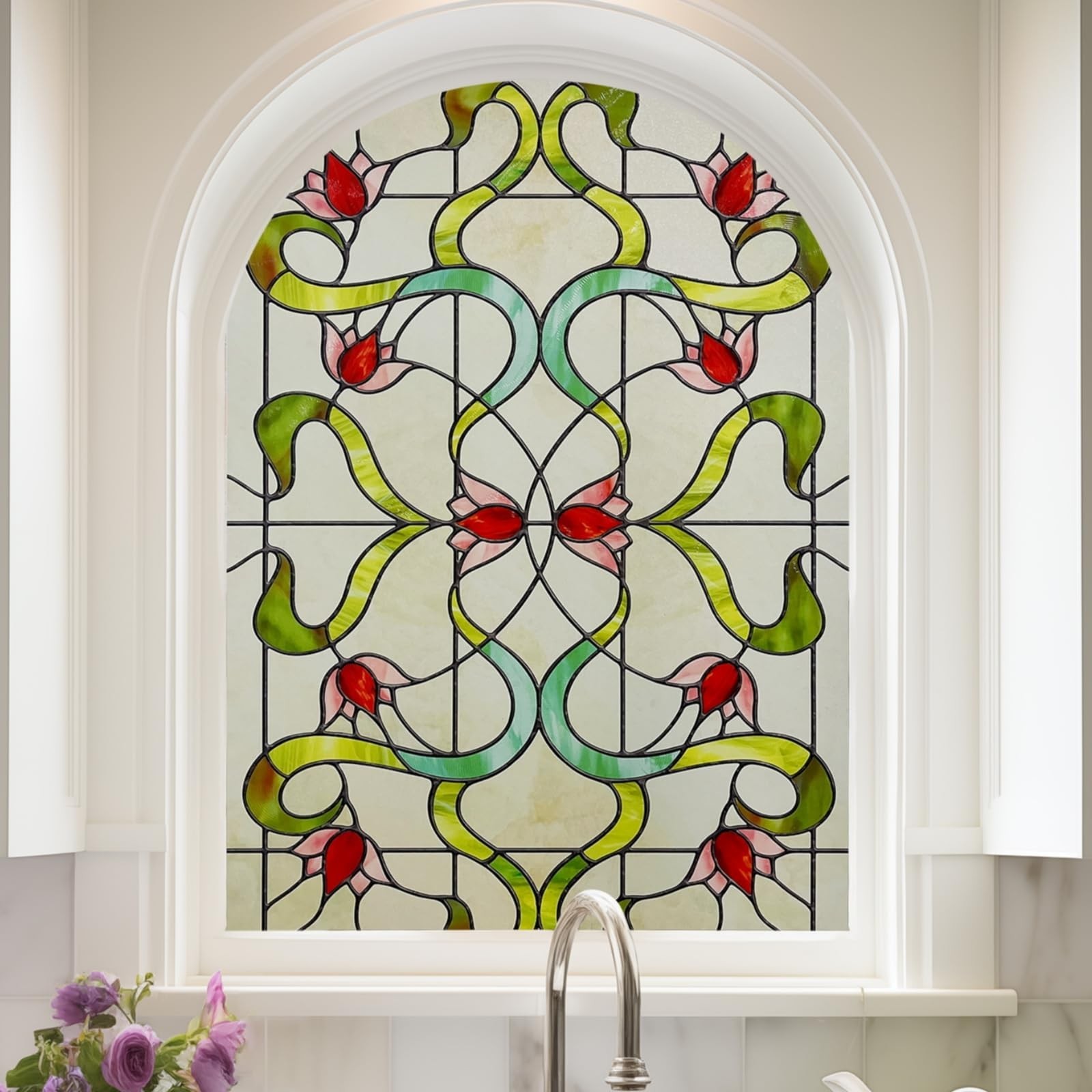Decorative Window Privacy Film for Bathroom,Front Door,Home (Garden of Eden, …