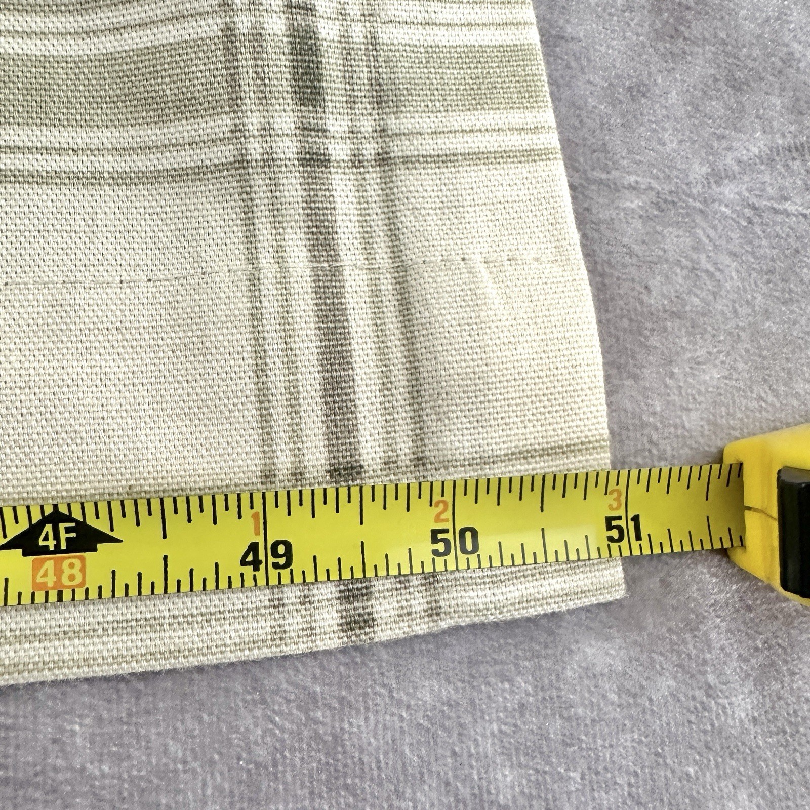 VTG Waverly Plaid Pointed Tab Valance Sage Green Taupe Cream 18×51 Farmhouse EUC