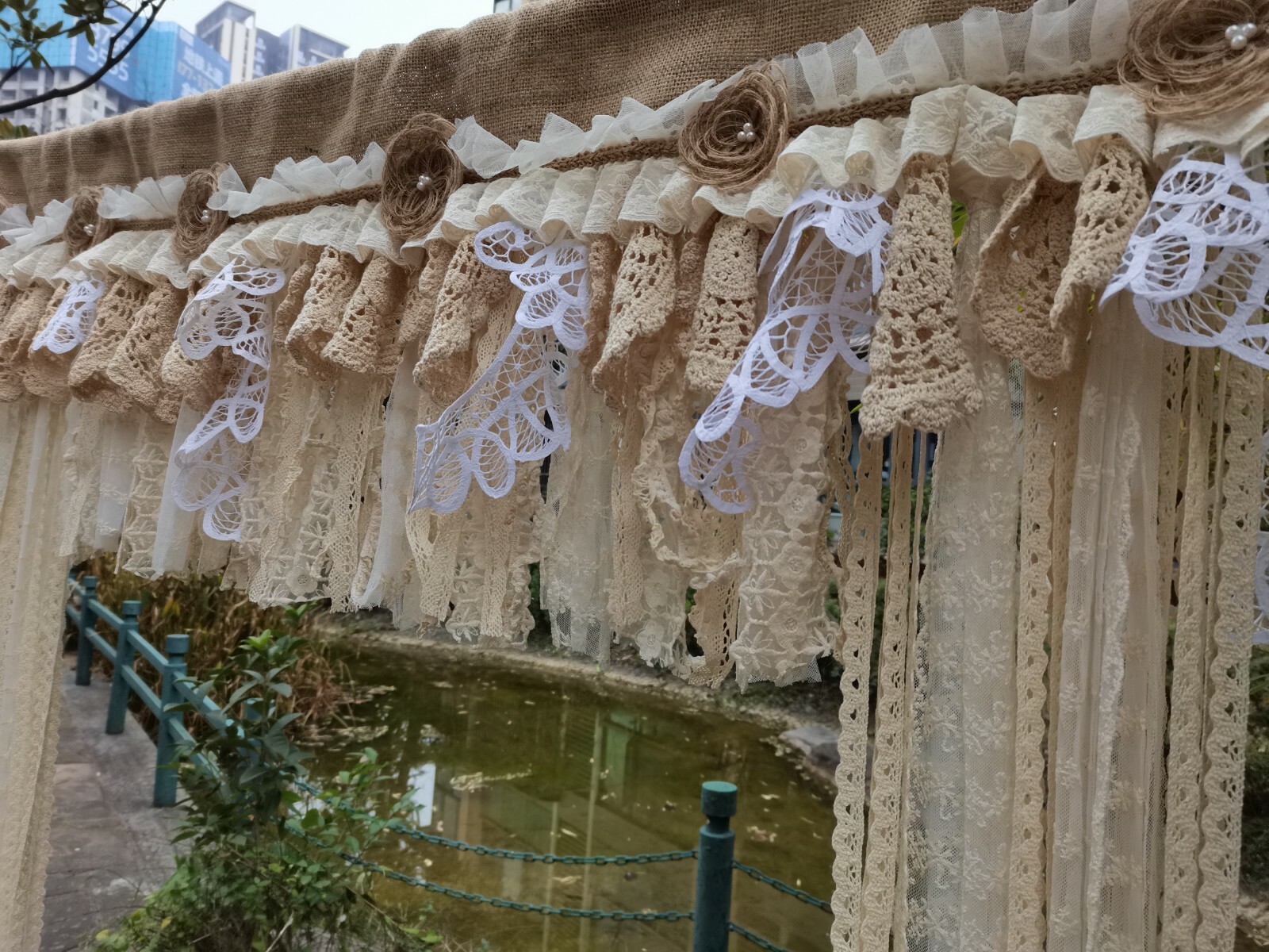 Rustic Vintage Unique Bedroom Valance Burlap Kitchen Valance Curtain Wedding