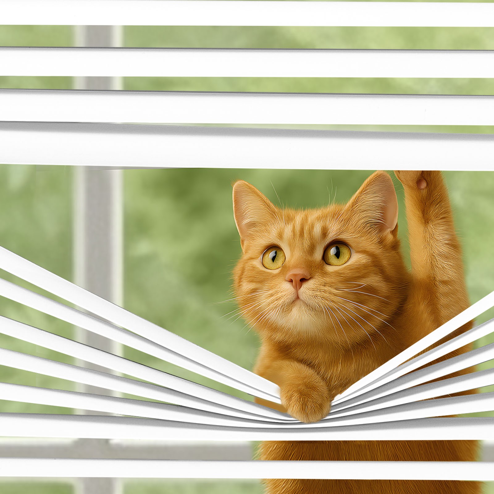 Uimoso Cordless Mini Blinds 43.3″ W x 48″ H, Light Filtering, No-Drill Design