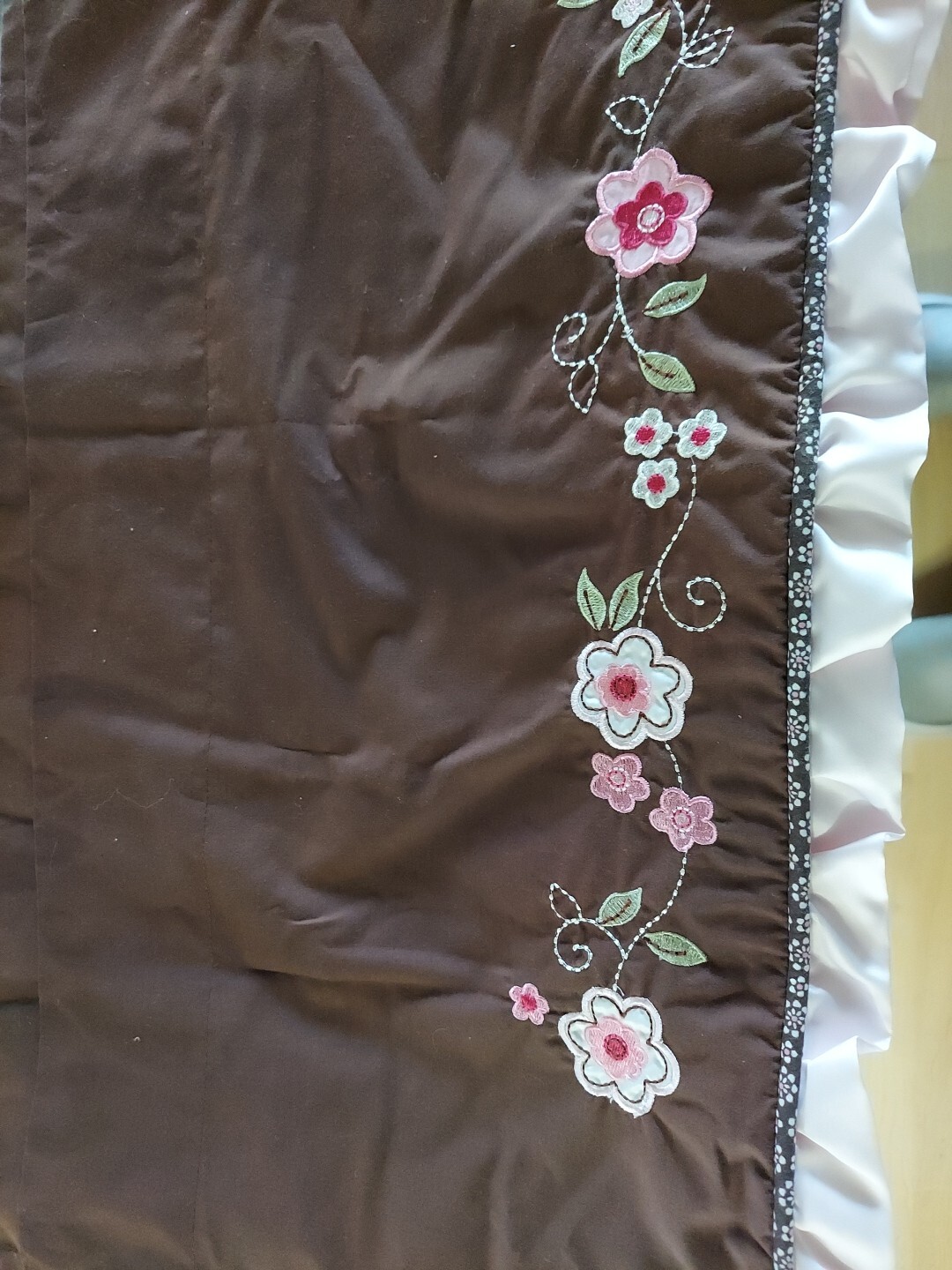 Brown And Pink Butterfly Valance