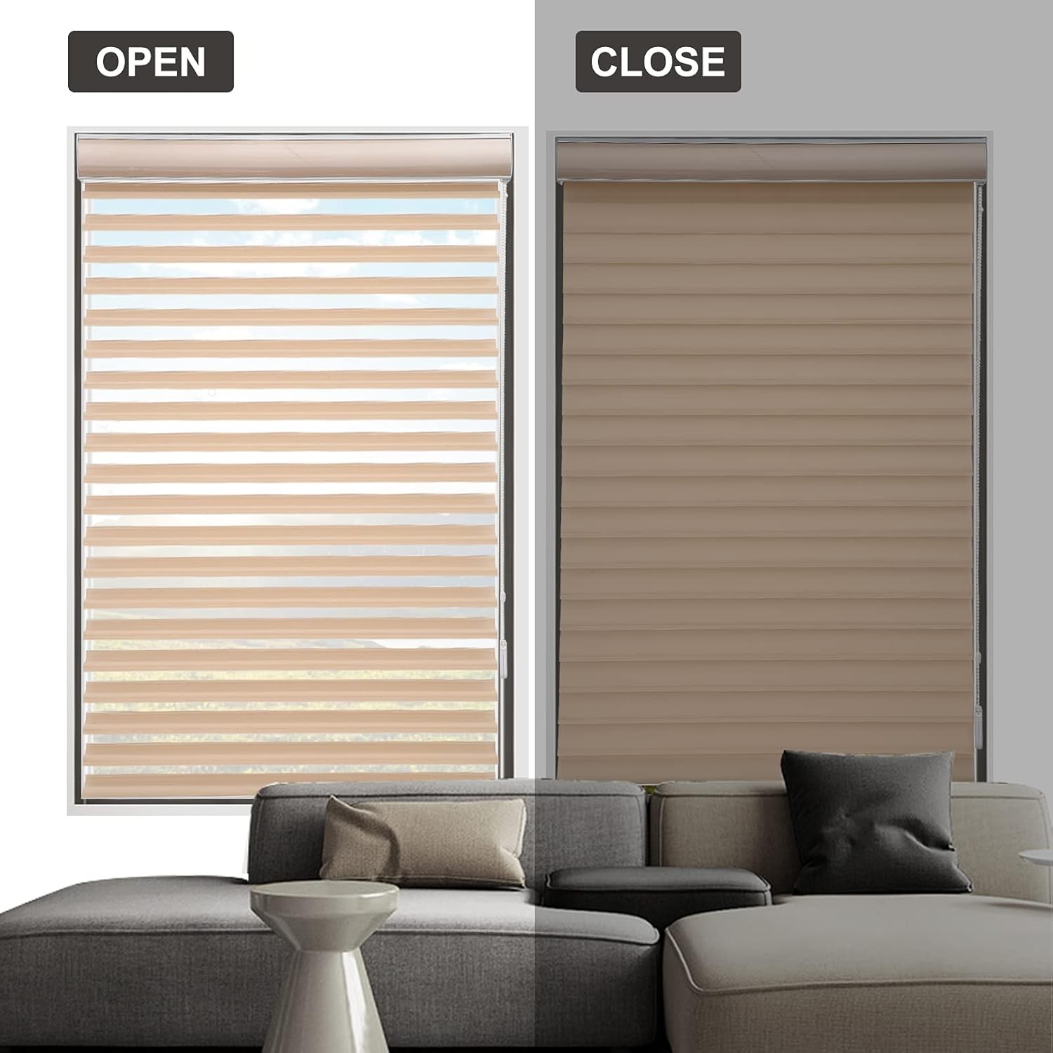 Changshade CUSTOM Corded Window Blinds Light Filtering Shades Shangri-La Shades