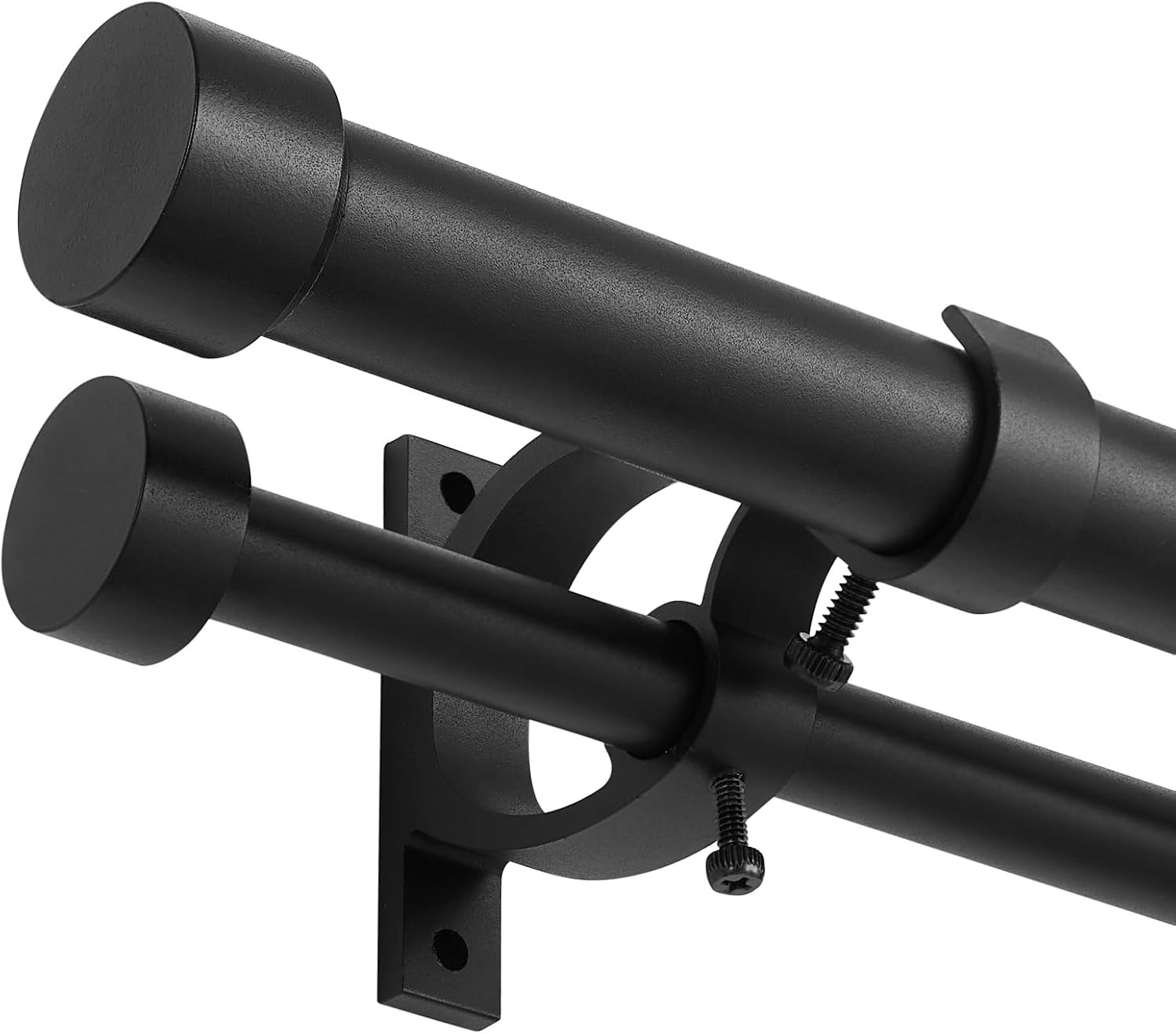 Double Blackout Curtain Rods 140 to 164 Inches (11.5-13.5 Feet),1-Inches Front