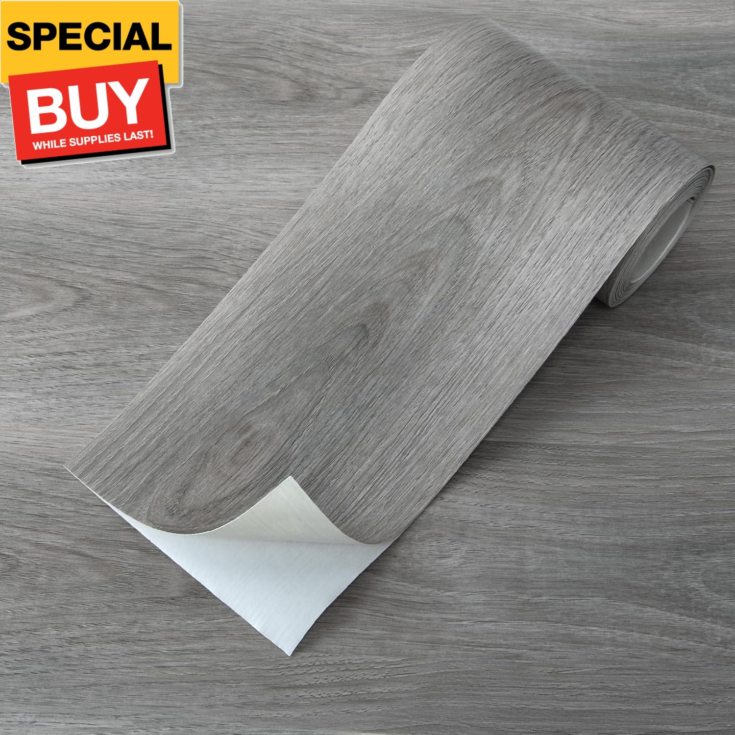 36″ x 6″ x 0.25″ (Pack Of 10) Wall Panel Vinyl Wood, Gray