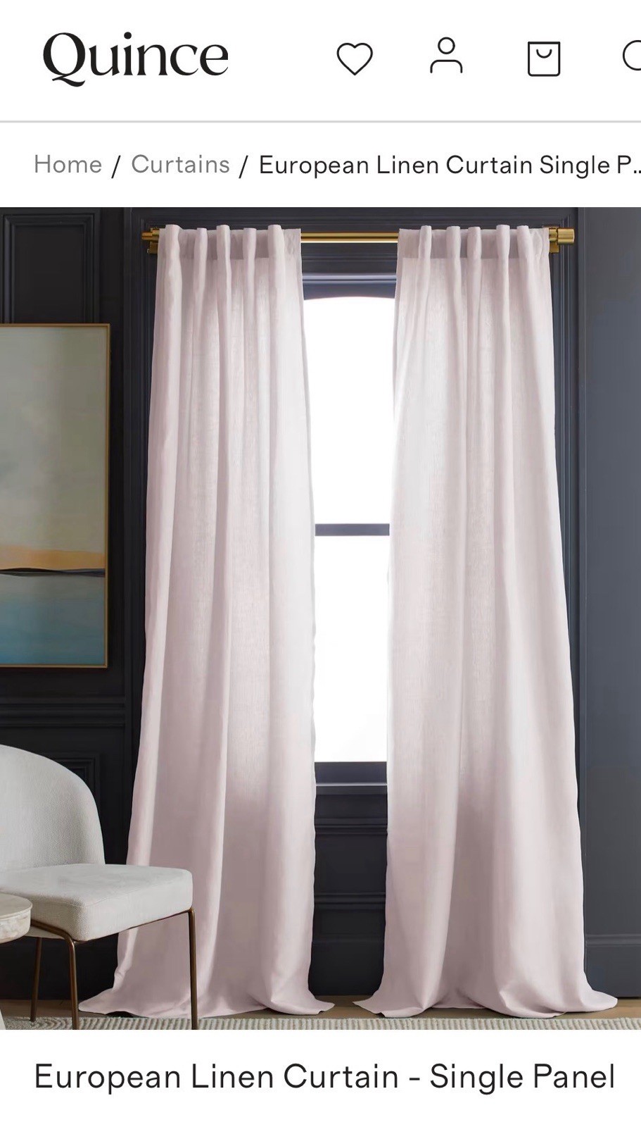 Quince Pink Room Darkening Curtain Panel