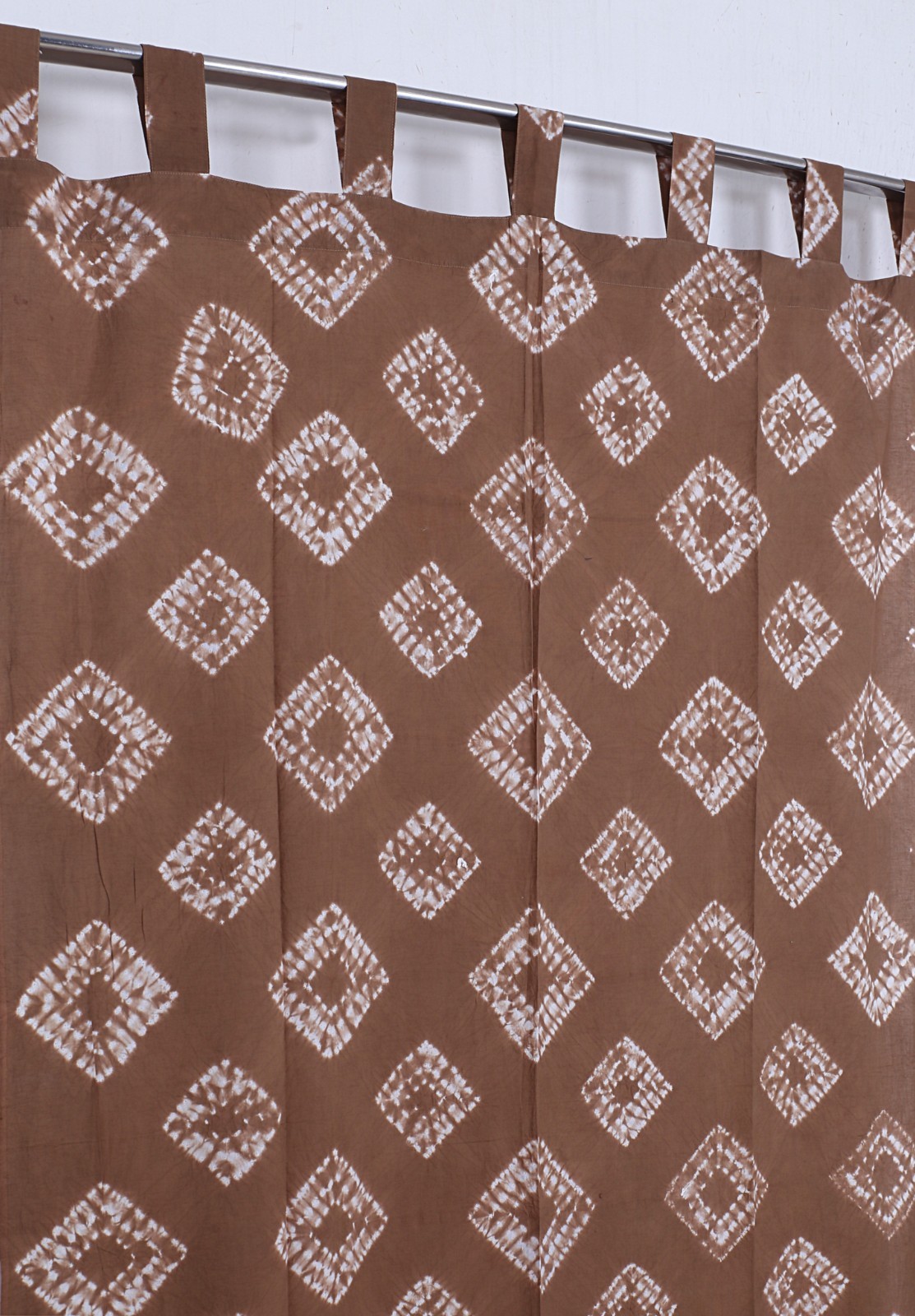 Indian Cotton Handmade Window Curtain Drape Decor Brown Curtain Ethnic Hanging