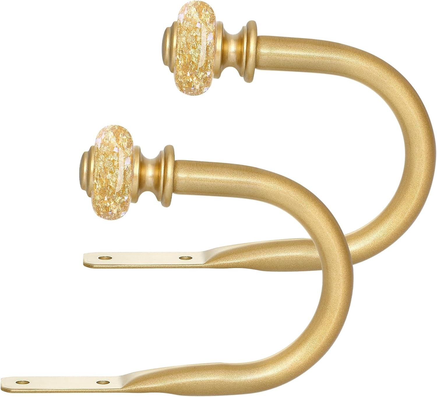 Curtain Holdbacks Gold 2 Pack, Metal Curtain Tiebacks with Decorative Vintage…
