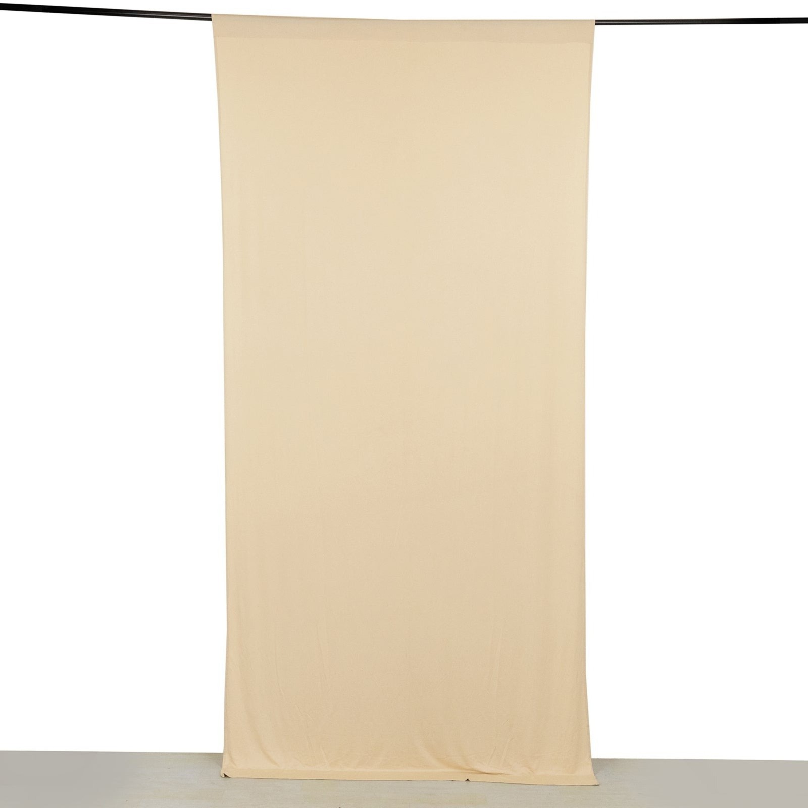 16 ft BEIGE 4-Way Stretch Spandex Divider Backdrop Curtain Party Wedding