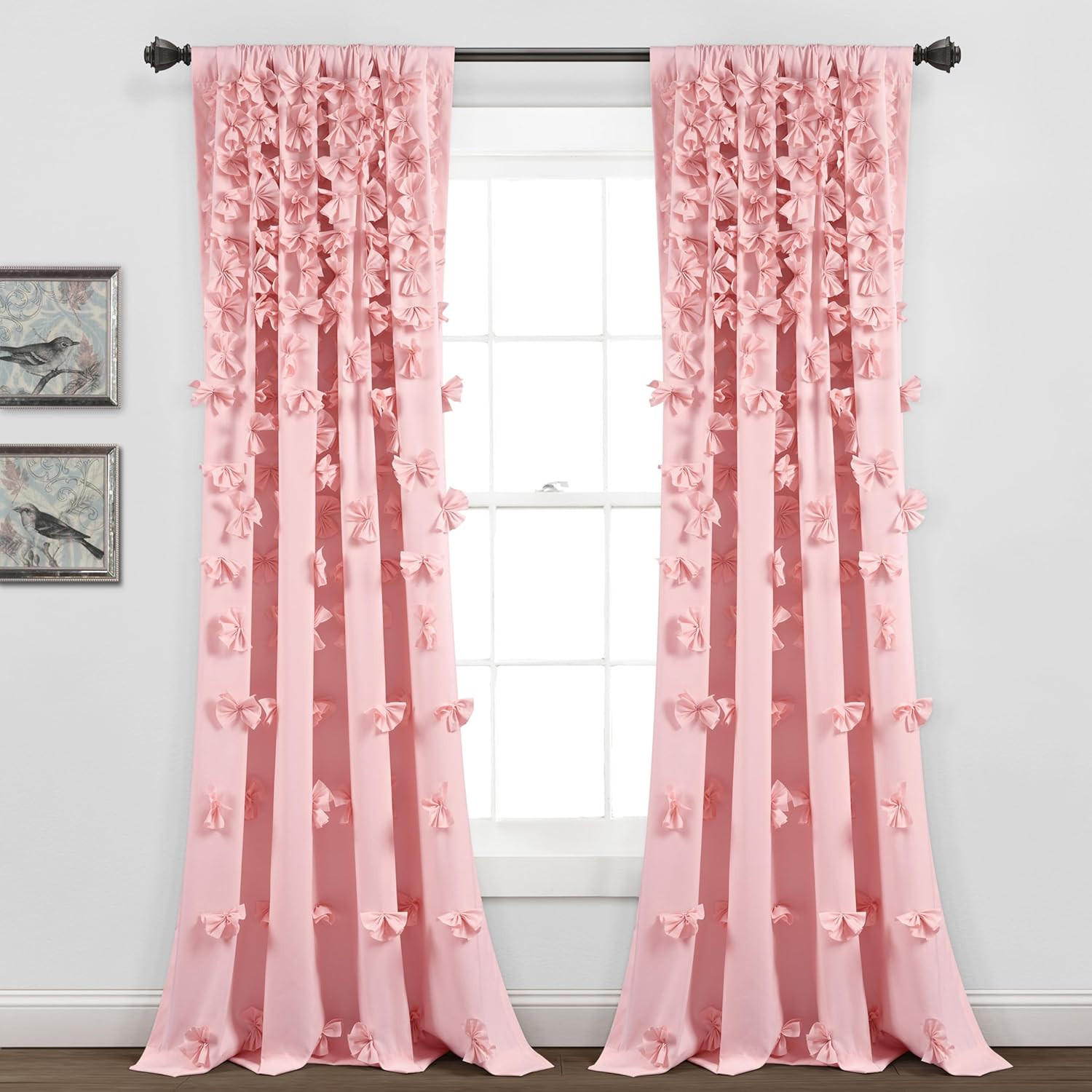 Riley Light Filtering Window Curtain Panel, Single 54″ W X 84″ L, Pink – Cute Pi