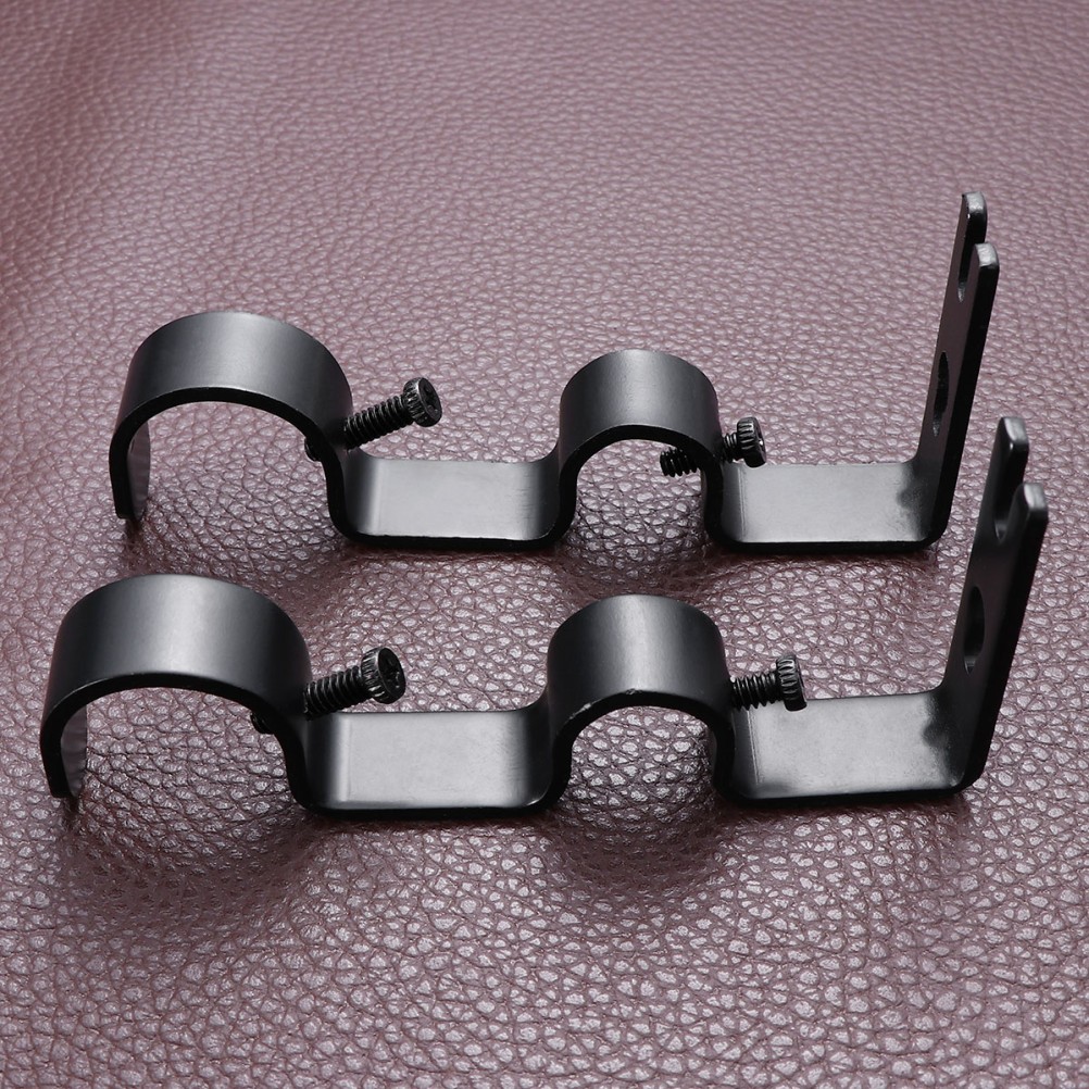 3 Pcs Adjustable Iron Curtain Rod Bracket Universal Holder for Home