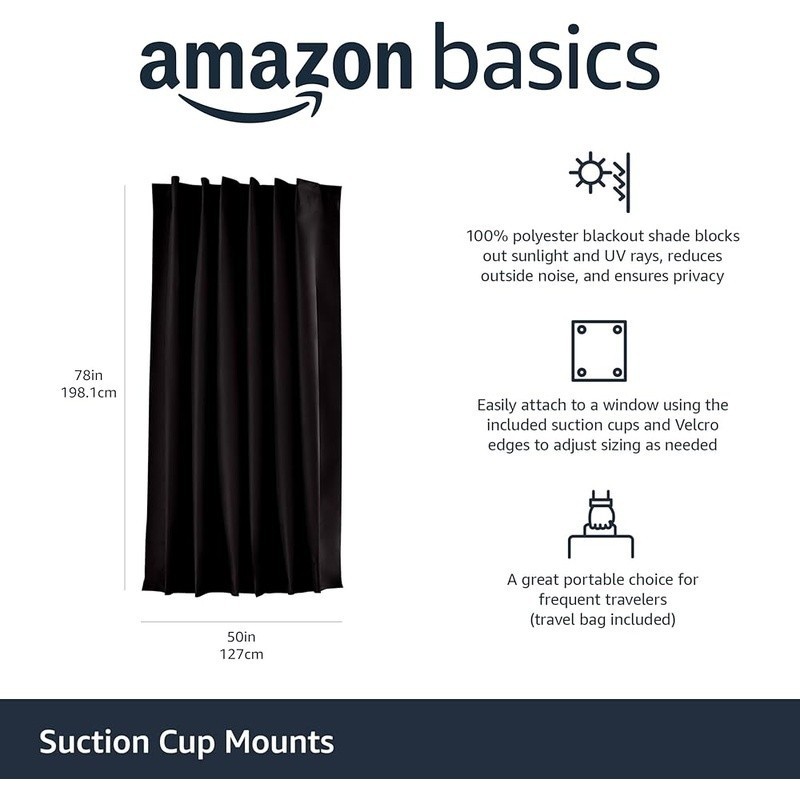 Portable Insulating Blackout Curtain Noise Reduction Customizable Fit Easy Clean