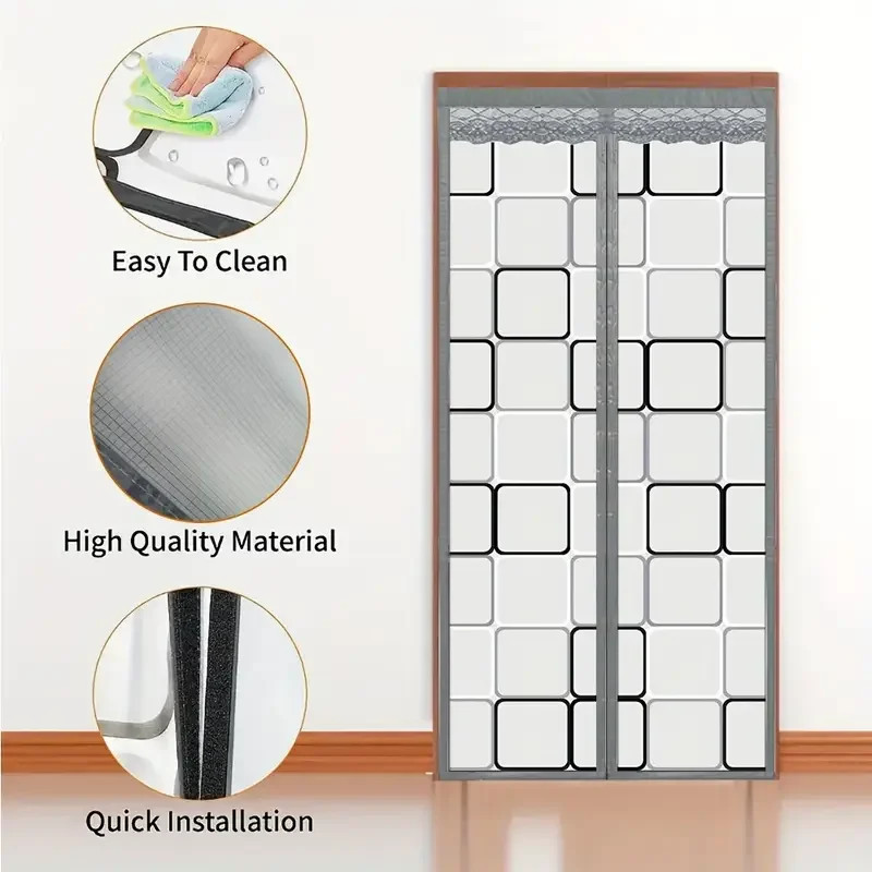 Magnetic Thermal Insulation Door Curtain Warm for Winter Door Wind & Cold
