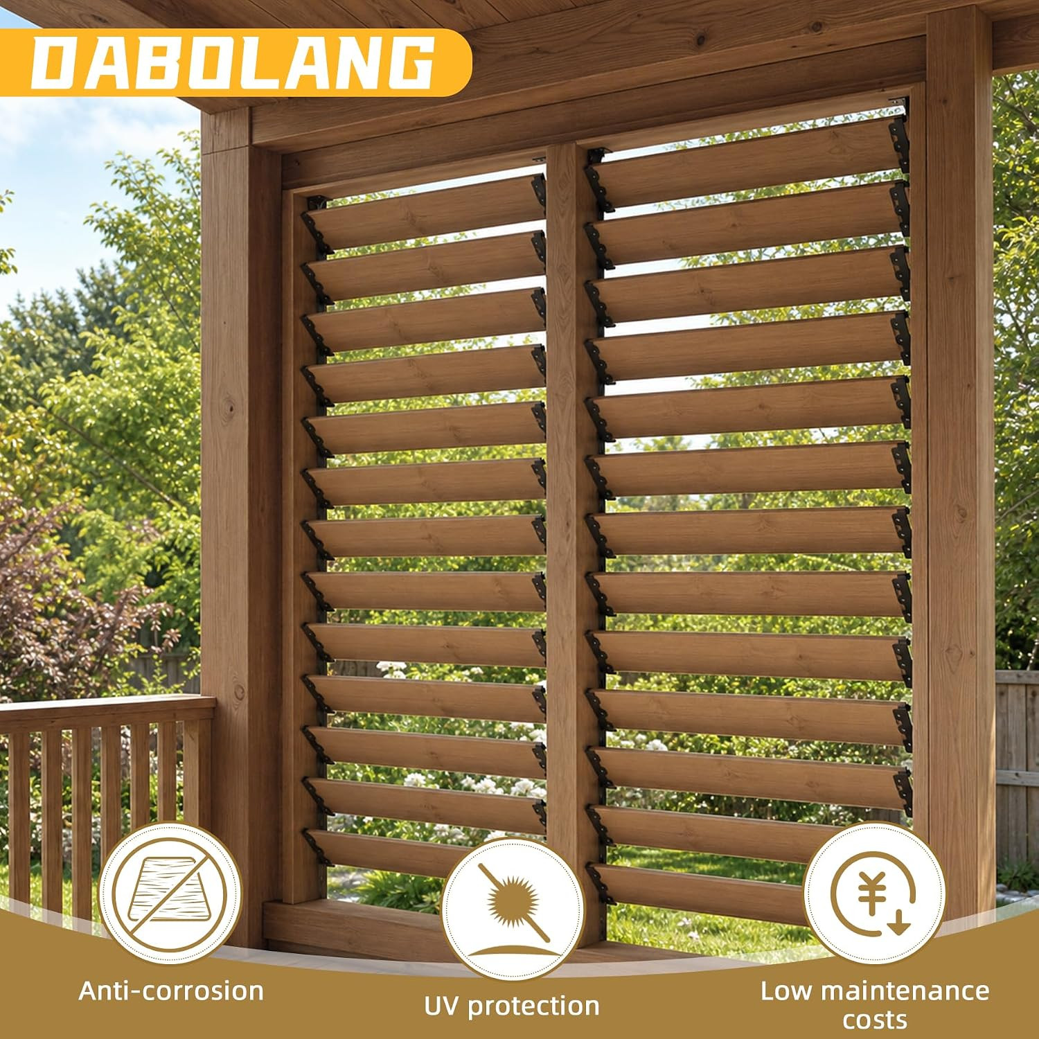 Metal Louver Bracket Kit,Deck Sunblind System Brackets,Flex Fence Louver System,