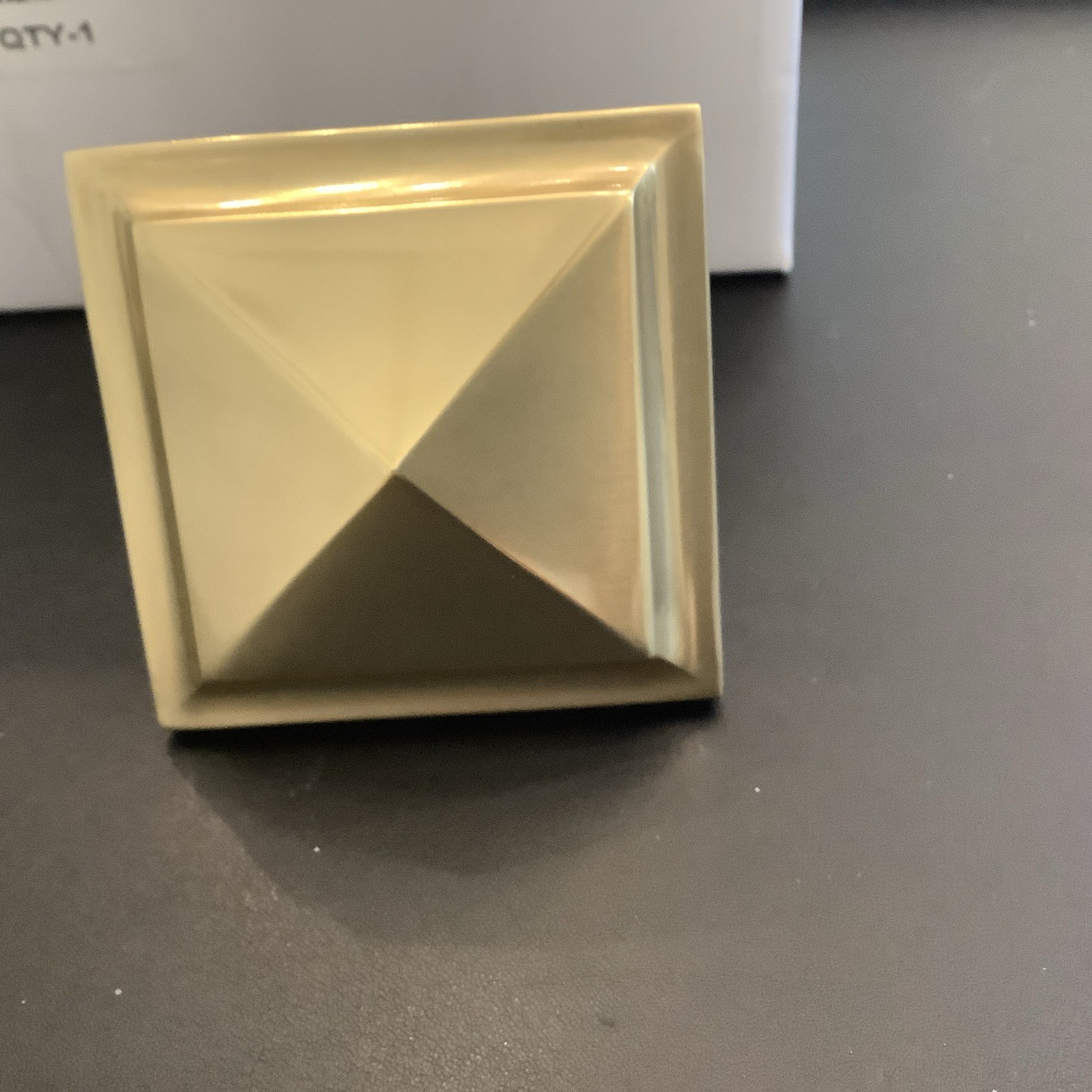 Restoration Hardware Easton Solid Brass Square Finials (Set of 2) Medium